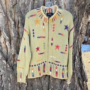 Icelandic designs knit zip down